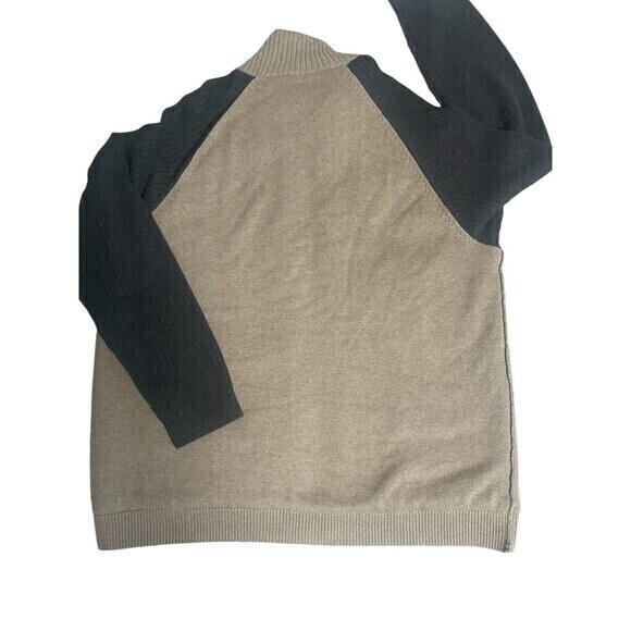 Carbon 2 Cobalt Men's XL Sherpa Fleece Lined Jacket Tan Gray Full Zip Sweater - Picture 2 of 8